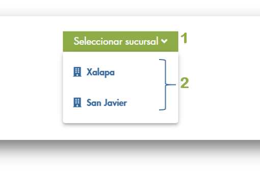 Selección de sucursal