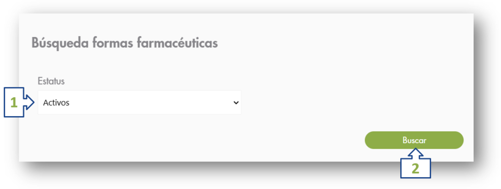 Búsqueda de formas farmacéuticas